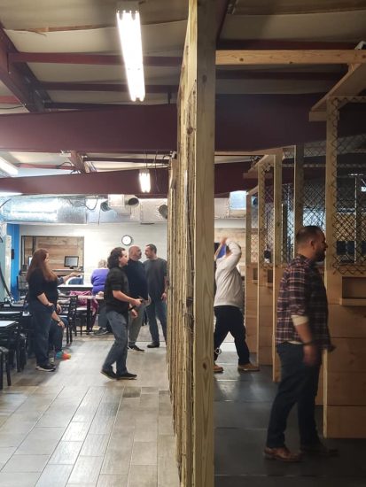 axe throwing at Blast Sports in West Chambersburg, PA